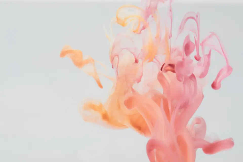 Coral ink opening in water