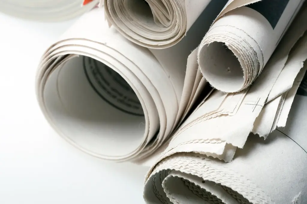 Rolled newspapers